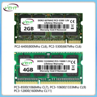 DDR2 DDR3 2GB 4GB 8GB Laptop Memories Ram PC2 6400 5300 1.8V 200Pin PC3 1066 1333 1600Mhz 1.5V 204Pin SODIMM Notebook Memory Ram