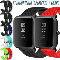 For Huami Amazfit Bip / S / Lite Watch 20mm Silicone Strap Smartwatch Replacement Textures Patterned Sport Bracelet Accessories
