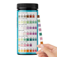 Spa Test Strips Spa Strips Pool Kit For Hot Tub 100 Strips Water Hardness Test Kit High Accuracy PH Tester For Chlorine Salt PH