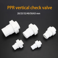 20/25/32/40/50/63mm PPR Vertical Check Valve 1/2"3/4"1"Pipe Fitting Hot Melt One-way Valve Plastic Connector Adapter Accessories