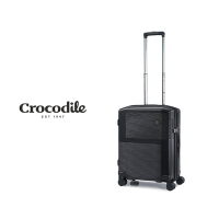 Crocodile 旅遊行李箱推薦 PC登機箱 防盜拉鍊 可擴充 靜音輪 TSA鎖 20吋 0111-08320-黑藍-新品上市