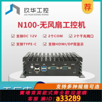 【臺灣公司 可開發票】N100 桌面迷你軟路由主機無風扇電腦嵌入式工業計算機雙網minipc