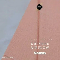 [0.5 METER] [AIRFLOW] Kain Katun Rayon Krinkle Polos / Rayon Crinkle Premium - Cey Airflow Original 