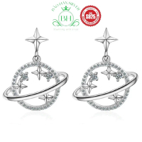 Khuyên tai bạc ý cao cấp bông tai nữ bạc 925 khuyên tai bạc nữ xinh Bảo Hân Silver
