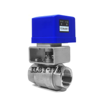 DN32 fixed-type electric ball valve,AC220V 2way stainless steel electric ball valve