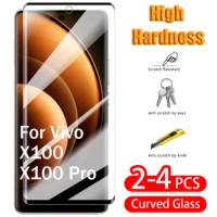 For Vivo X100 Pro Screen Protector 9H Curved Tempered Glass Clearity HD 9D Glass Flim Protective Full Cover Flim For Vivo X100