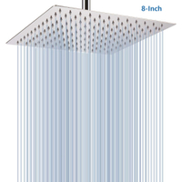 IGDL หัวฝักบัวเรนชาวเวอร์สี่เหลี่ยมขนาดใหญ่12นิ้ว100% SUS 304หัวฝักบัวแรงดันสูงสแตนเลส