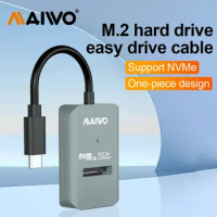 MAIWO M2 SSD Case M.2 NVMe SATA SSD Enclosure M.2 to USB Type C 3.1 SSD Adapter Tool-Free External SSD box Supports M B&amp;M Keys