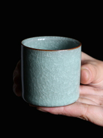 新款龍泉手工哥窯青瓷冰裂紋主人杯單杯陶瓷個人專用功夫品茗茶杯