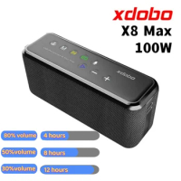 Portable XDOBO X8 Max 100W High-power Wireless Bluetooth Speaker TWS Home Theater Stereo Surround Subwoofer Outdoor Waterproof