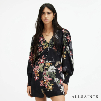 【ALLSAINTS】AUDEN SANIBEL 花卉印花V領短洋裝(常規版型)