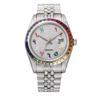 Wholesale price VVS Moissanite Watch Hop Style men's watch fashion jewelry Gift vvs diamond watch for Him