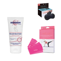 【sanosan】珊諾S孕女神多胜肽緊緻撫紋霜75ml+muva瑜珈彈力組+muva舒筋花生球(孕期保養 皮拉提斯)