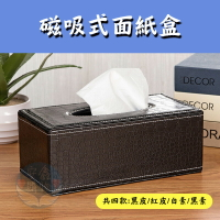 🌍安鑫購物✨高檔歐式經典磁扣皮革 面紙盒 紙巾盒 皮革面紙盒 面紙收納盒 居家 房間 客廳 車用 顏色隨機