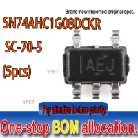 New original spot SN74AHC1G08DCKR SC70-5 single way 2 input chip is working with the door SINGLE BUS BUFFER GATE 5pcs