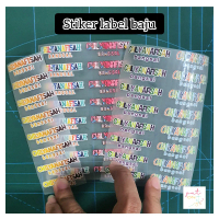 Stiker nama baju / stiker label baju / stiker sablon nama