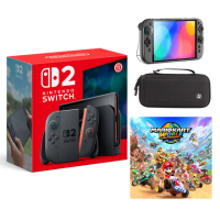 【Nintendo 任天堂】Switch 2 主機+《瑪利歐賽車世界》+《良值 NS2殼+包》+《9H鋼化貼》