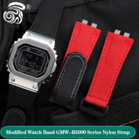For Casio's 35th Anniversary G-SHOCK Modified Watch Band GMW-B5000 Series GMWB5000 Watchband Nylon Canvas Wrist Bracelet Strap