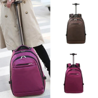 Carry on Luggage Business Bag Rolling Backpack Trolley Suitcase Wheeled Laptop Backpack College Work Computer Backpack