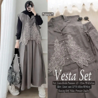 Setelan kondangan terlaris modern wanita dress brukat korean style jumbo M L XL XXL setelan dewasa