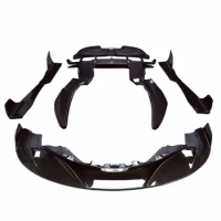 Dry carbon fiber RY style front bumper edge side skirt rear diffuser pressure wing mudguard for McLaren 720S body kit