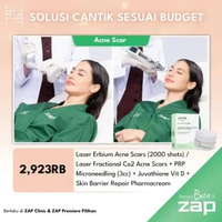 Laser Erbium Acne Scars / Laser Fractional Co2 Acne Scars + PRP Microneedling (3cc) + Juva by ZAP Ju
