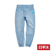 EDWIN EDGE x JERSEYS迦績 超彈力錐形束口牛仔褲-女款 石洗藍