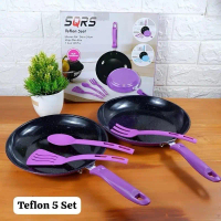 SQRS Kitchenware Teflon 5 pcs, alat dapur, wajan anti lengket, set alat masak