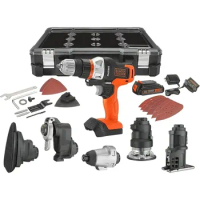BLACK+DECKER 20V MAX MATRIX Drill, Power Tool Combo Kit, 6-Tool Set, Cordless Tool Set (BDCDMT1206KITC)