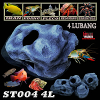 ST004 4L HIDING CAVE ROCK BATU AKUARIUM FISH STONE CAVE TEMPAT SEMBUNYI NGUMPET BERTELUR IKAN HIAS C
