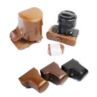 New PU Leather Camera Bag Case Body for FUJI Fujifilm XE3 X-E3 With Strap Black Coffee Brown