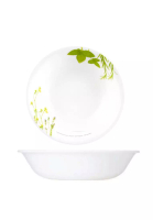 Corelle Corelle Vitrelle Glass 4 Pcs Dessert Bowls / Floral Designed Bowls / Break Resistant / Lightweight - European Herbs
