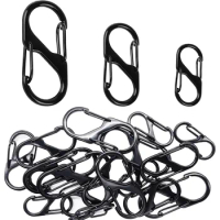 10pcs S Type Carabiner Zipper Clip Anti-Theft Keep Zipper Closed Mini Keychain Hook Outdoor Camping Anti-Thef Backpack Buckle