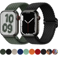Nylon strap for Apple watch band 45mm 41mm 44mm 40mm 42mm 49mm Elastic loop Belt iWatch Ultra 2 Bracelet Series 5 6 7 SE 8 9