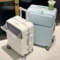 KLQDZMS 20"22"24"26" Inch The New Men's Business Hand Luggage Women's Lightweight Boarding Suitcase Rolling Trolley Case