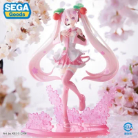 In Stock Original SEGA Hatsune Miku Figure Sakura Miku 2023 Vocaloid 21Cm Anime Action Figurine Model Toys for Boys Gift