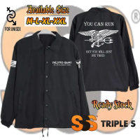 Unik COACH JAKET DESPO SKIT US NAVY SEAL ENLISTED RANKS YOU CAN RUN BUT YOU WILL JUST DIE TIRED Sale