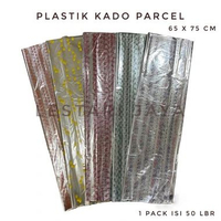 Plastik Kado Parcel Bening MOTIF 65x79 cm isi 50 Lembar untuk Kado Souvenir Bingkisan Lebaran Kado N