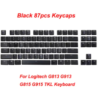 87 Keys Black Keycaps US Layout for Logitech G913 G915 G813 G815 Mechanical Gaming Keyboard