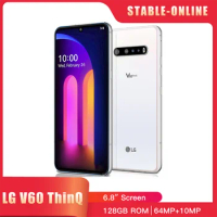 Original LG V60 ThinQ 5G SmartPhone V600VM V600AM V600TM 8GB+128GB/256GB NFC 64MP+13MP+10MP Snapdragon 865 Octa-Core CellPhone