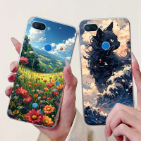 Sarung Xiaomi Mi 8 Lite, Sarung Telefon Matte Silikon Lembut Bunga Tulip Fesyen, Sarung Xiaomi Mi 8 