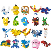 Pokemon Small Blocks Pokemon Nanoblock Charizard Kyogre Groudon Rayquaza Model Education Game Graphics Toys For Kids Birthday