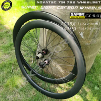 Super Light Carbon Wheelset Disc Brake 700c Clincher Tubeless Tubular Center Lock Novatec 791 792 Sapim Carbon Road Wheels