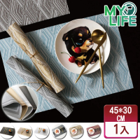 【MY LIFE 漫遊生活】除舊佈新-日式定食織紋餐桌墊-45*30CM(餐墊)