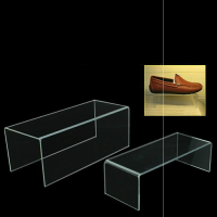 亞克力鞋托鞋架化妝品手辦模型包包展示架階梯陳列架透明擺放支架