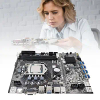 Computer Motherboard - B75 X79 B85 B250 Mining Motherboard - 8 PCI-E Graphics Slot CPU Set 1155 Interface 8p