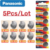 5Pcs Original Panasonic CR2032 CR2025 CR2016 CR1632 CR1616 CR1620 CR2450 CR2430 Lithium Battery CR2032 Batteria CR 2032