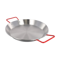 Chảo paella bằng thép không gỉ, chảo/đĩa phục vụ, nồi, chảo wok và khay ăn nhẹ