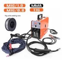 3 in 1 MIG-200 Welding Machine 220V Inverter Tig Semi-automatic Core Mig Gas Welding MMA Flug Welding Machine