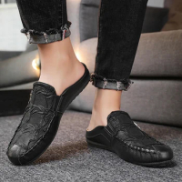 Men's and Women's Slippers Platform Outdoor Soft Shoes Business Men's Shoes Breathable Men's Casual Leather Shoes
